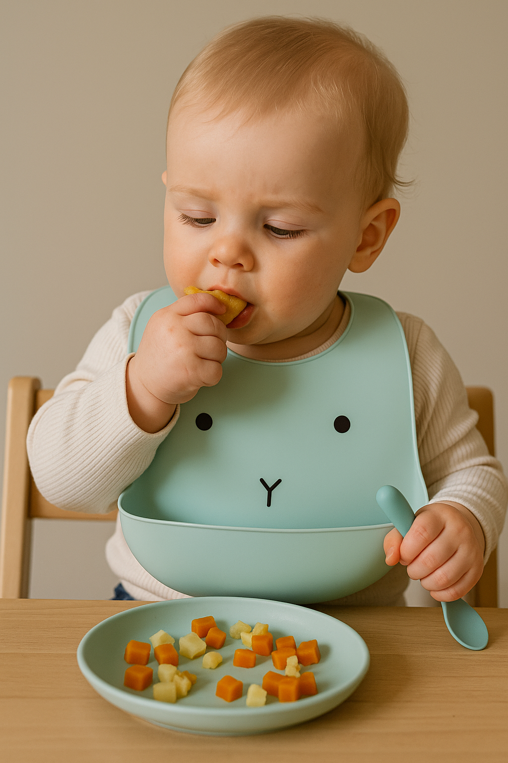 Mess-Free Mealtime: Adorable Waterproof Silicone Baby Bib