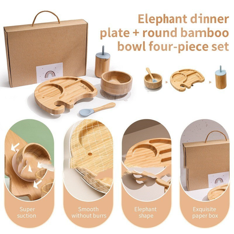 Cute Elephant Feeding Set – Safe, Non-Slip & Eco-Friendly